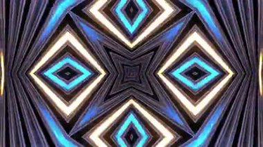 Renkli simetriyle gezgin kaleydoskop hareketi