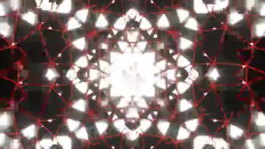 Renkli simetriyle gezgin kaleydoskop hareketi