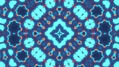 Renkli simetriyle gezgin kaleydoskop hareketi