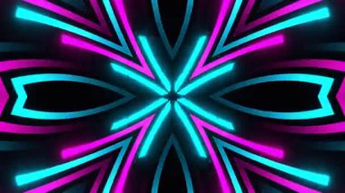 Renkli simetriyle gezgin kaleydoskop hareketi