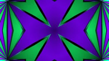 Renkli simetriyle gezgin kaleydoskop hareketi