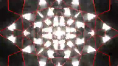 Renkli simetriyle gezgin kaleydoskop hareketi