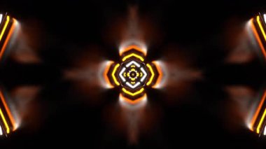 Renkli simetriyle gezgin kaleydoskop hareketi