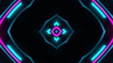 Renkli simetriyle gezgin kaleydoskop hareketi