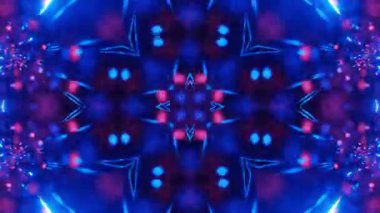 Renkli simetriyle gezgin kaleydoskop hareketi