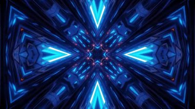 Renkli simetriyle gezgin kaleydoskop hareketi