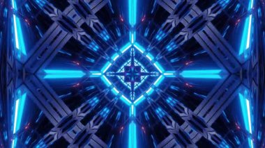 Renkli simetriyle gezgin kaleydoskop hareketi