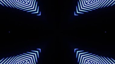 Renkli simetriyle gezgin kaleydoskop hareketi