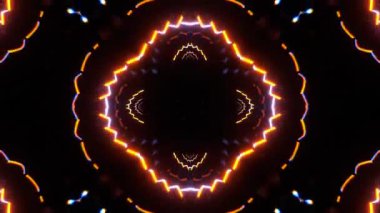 Renkli simetriyle gezgin kaleydoskop hareketi