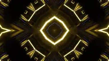 Renkli simetriyle gezgin kaleydoskop hareketi