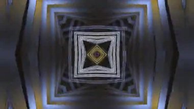 Renkli simetriyle gezgin kaleydoskop hareketi