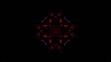 Renkli simetriyle gezgin kaleydoskop hareketi