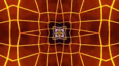 Renkli simetriyle gezgin kaleydoskop hareketi