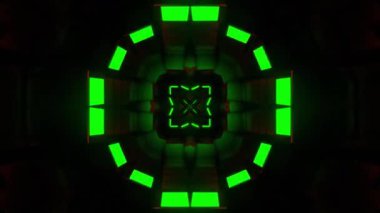 Renkli simetriyle gezgin kaleydoskop hareketi