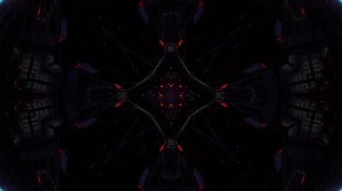 Renkli simetriyle gezgin kaleydoskop hareketi