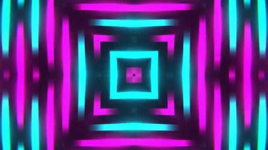 Renkli simetriyle gezgin kaleydoskop hareketi