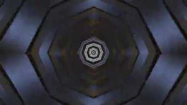 Renkli simetriyle gezgin kaleydoskop hareketi