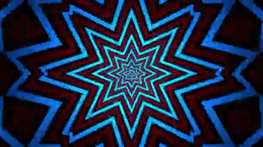 Renkli simetriyle gezgin kaleydoskop hareketi