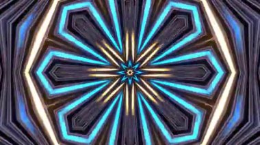 Renkli simetriyle gezgin kaleydoskop hareketi