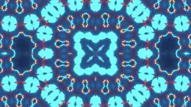 Renkli simetriyle gezgin kaleydoskop hareketi