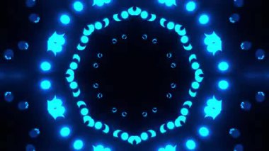 Renkli simetriyle gezgin kaleydoskop hareketi