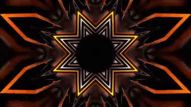 Renkli simetriyle gezgin kaleydoskop hareketi