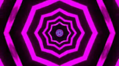 Renkli simetriyle gezgin kaleydoskop hareketi