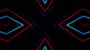 Renkli simetriyle gezgin kaleydoskop hareketi