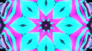 Renkli simetriyle gezgin kaleydoskop hareketi