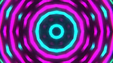 Renkli simetriyle gezgin kaleydoskop hareketi