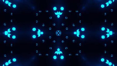 Renkli simetriyle gezgin kaleydoskop hareketi