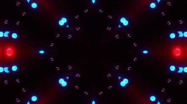 Renkli simetriyle gezgin kaleydoskop hareketi