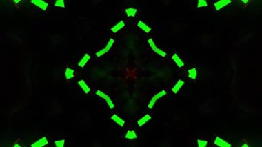 Renkli simetriyle gezgin kaleydoskop hareketi