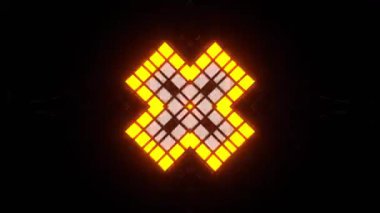 Renkli simetriyle gezgin kaleydoskop hareketi