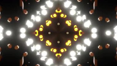 Renkli simetriyle gezgin kaleydoskop hareketi