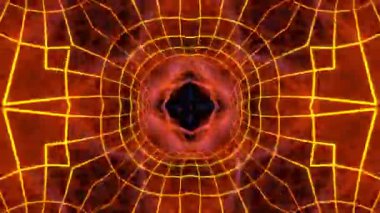 Renkli simetriyle gezgin kaleydoskop hareketi