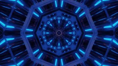 Renkli simetriyle gezgin kaleydoskop hareketi