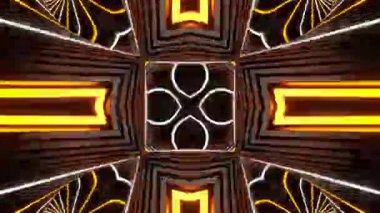 Renkli simetriyle gezgin kaleydoskop hareketi