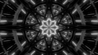 Renkli simetriyle gezgin kaleydoskop hareketi