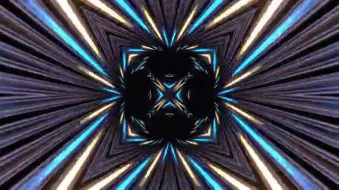 Renkli simetriyle gezgin kaleydoskop hareketi