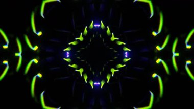 Renkli simetriyle gezgin kaleydoskop hareketi