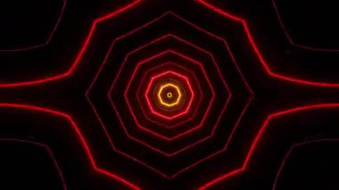 Renkli simetriyle gezgin kaleydoskop hareketi