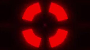 Renkli simetriyle gezgin kaleydoskop hareketi