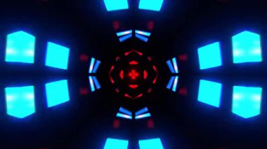 Renkli simetriyle gezgin kaleydoskop hareketi