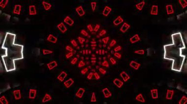 Renkli simetriyle gezgin kaleydoskop hareketi