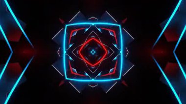 Renkli simetriyle gezgin kaleydoskop hareketi