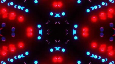 Renkli simetriyle gezgin kaleydoskop hareketi