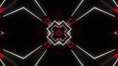 Renkli simetriyle gezgin kaleydoskop hareketi