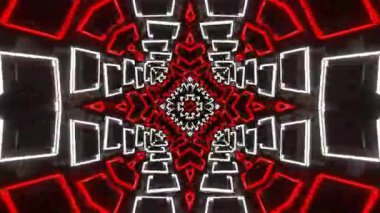 Renkli simetriyle gezgin kaleydoskop hareketi