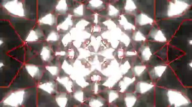 Renkli simetriyle gezgin kaleydoskop hareketi